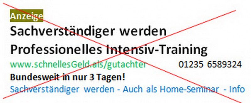 Anzeige für Professionelles Intensiv-Training ist durchgestrichen